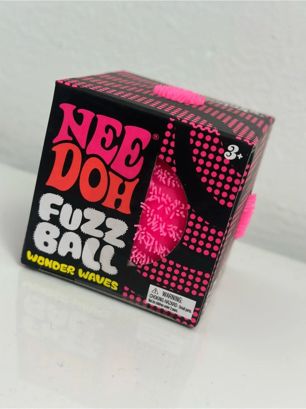 NeeDoh Fuzz Ball Wonder Waves - Bright Pink Sensory Toy